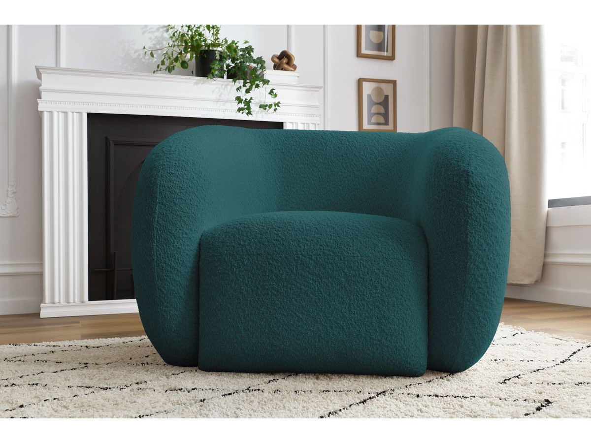 Fauteuil CELINE tissu bouclette