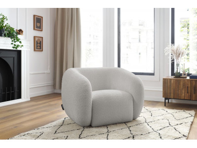 Fauteuil CELINE tissu bouclette