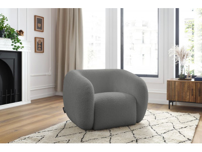 Fauteuil CELINE tissu bouclette