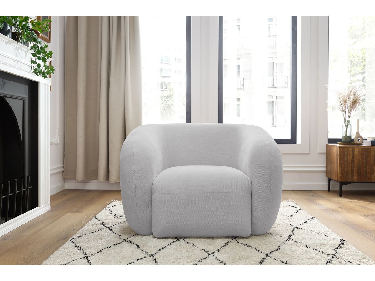 Fauteuil CELINE tissu lisse