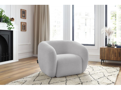 Fauteuil CELINE tissu lisse