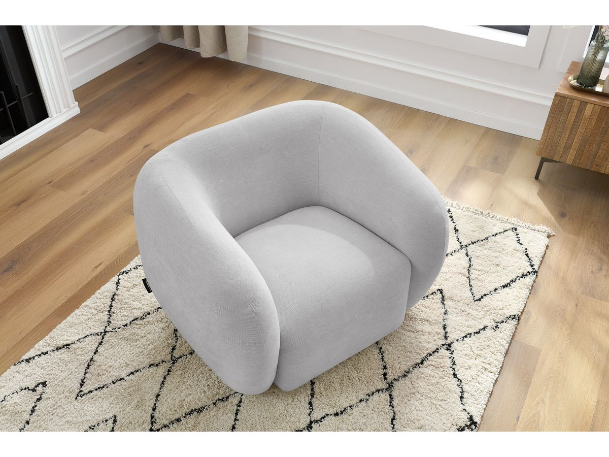 Fauteuil CELINE lisse gris clair — vue 5