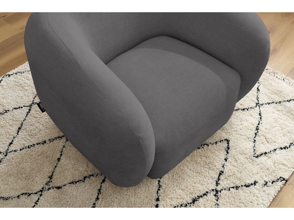 Fauteuil CELINE tissu lisse