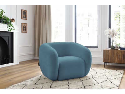Fauteuil CELINE tissu lisse