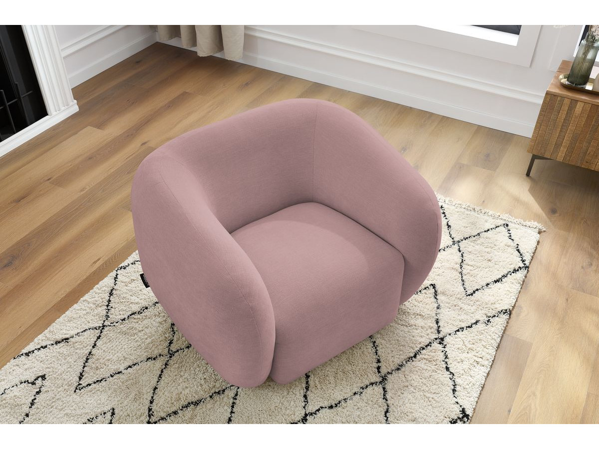 Fauteuil CELINE lisse rose — vue 5