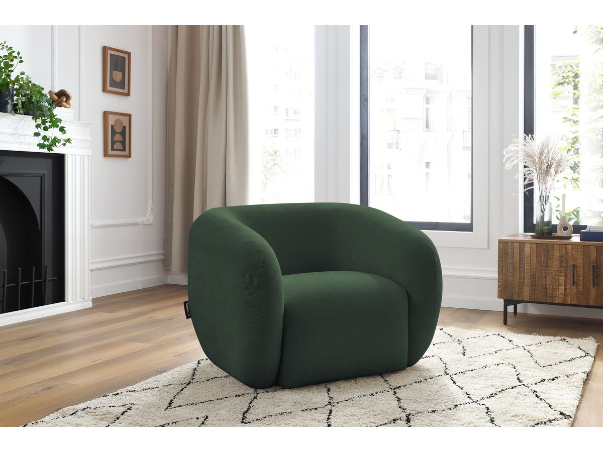 Fauteuil CELINE tissu lisse