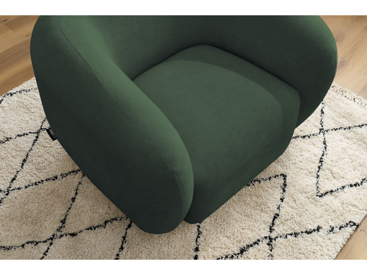 Fauteuil CELINE tissu lisse