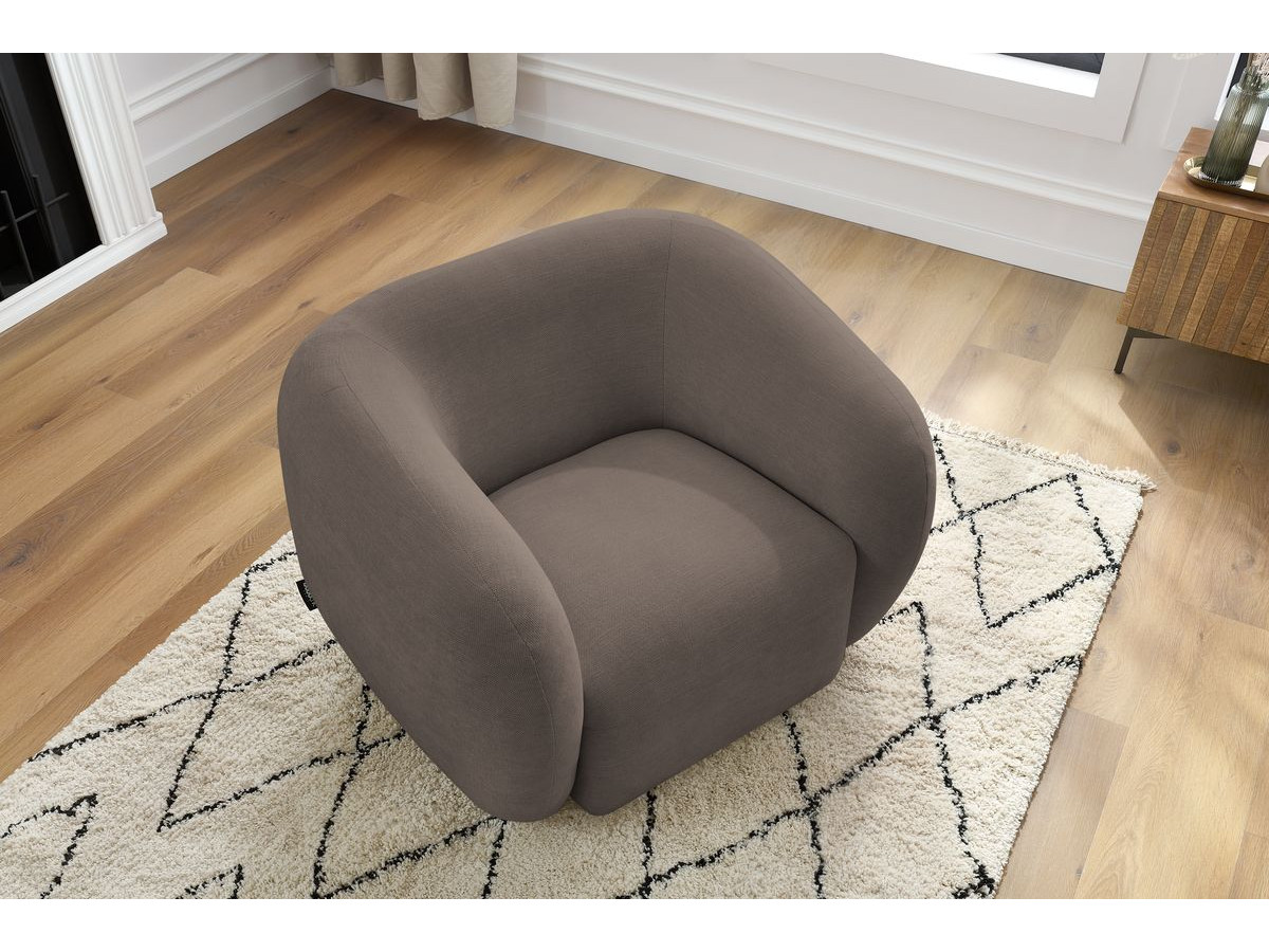 Fauteuil CELINE lisse taupe — vue 5