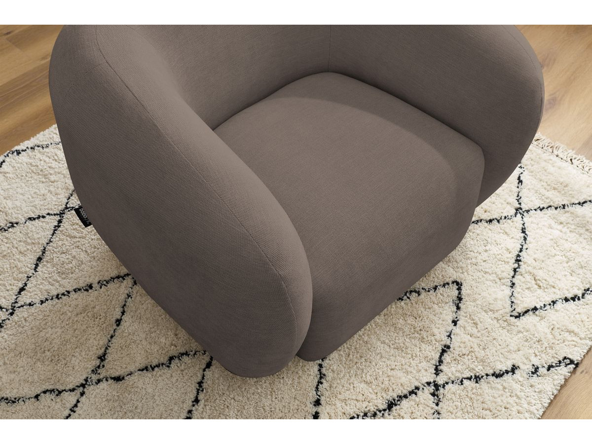 Fauteuil CELINE tissu lisse