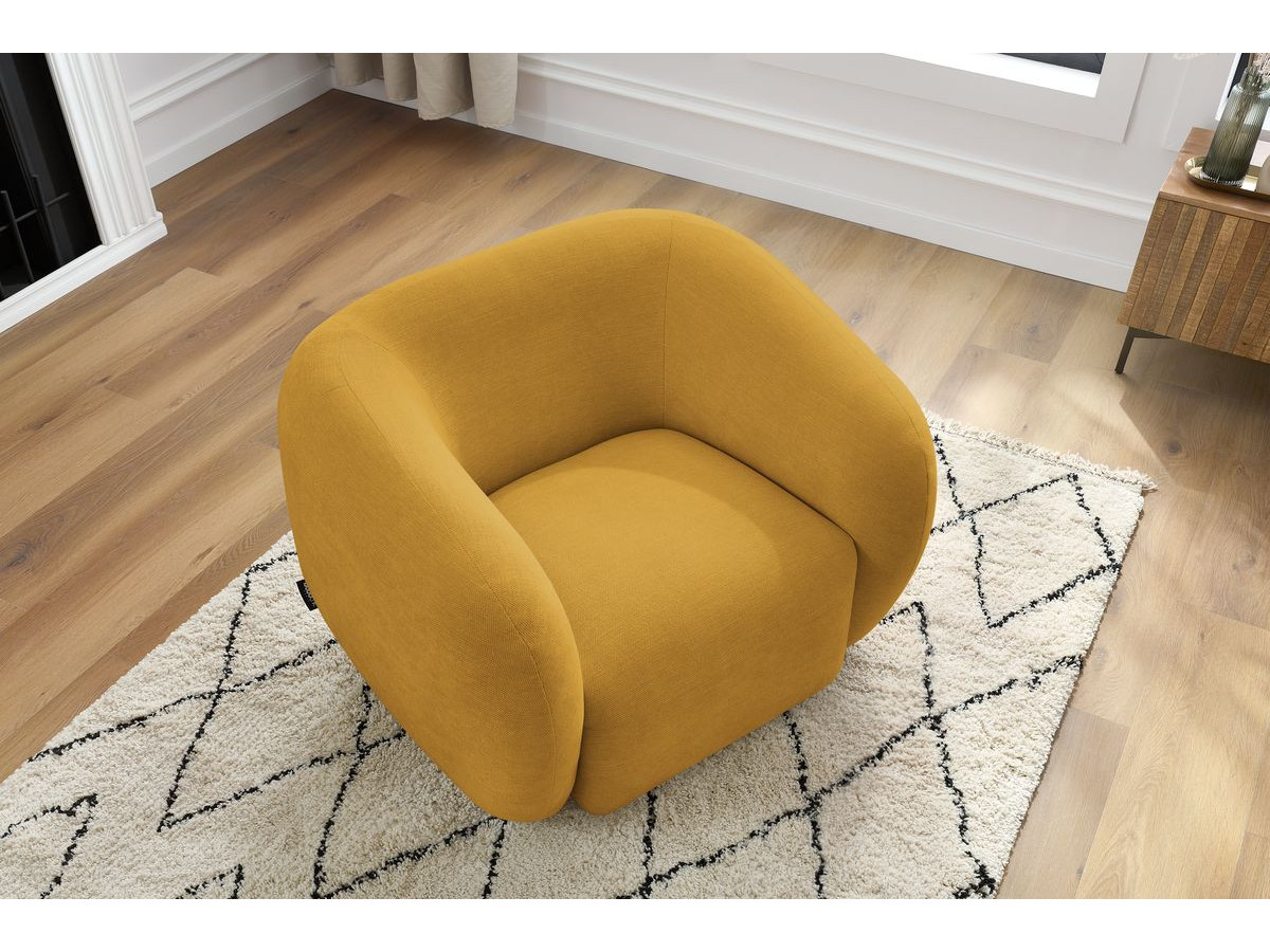 Fauteuil CELINE lisse jaune — vue 5
