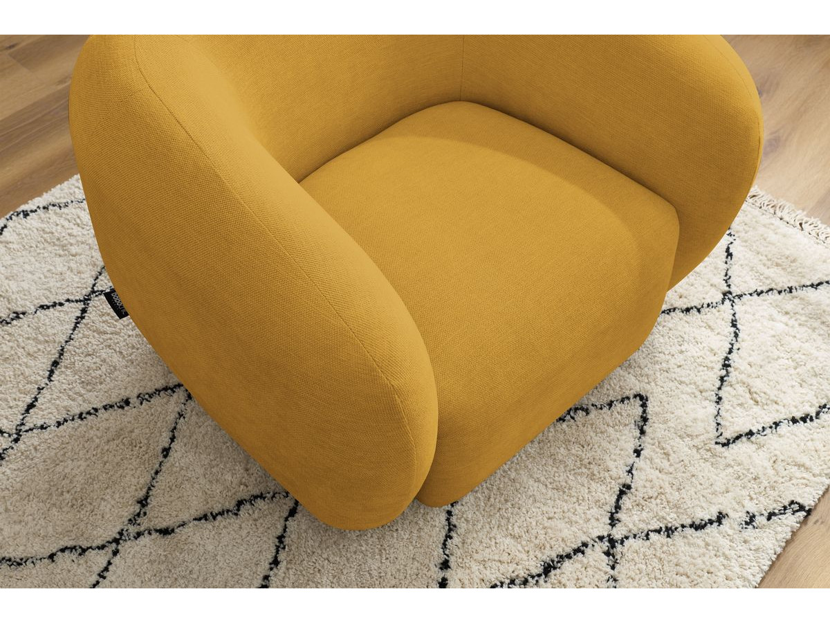 Fauteuil CELINE tissu lisse