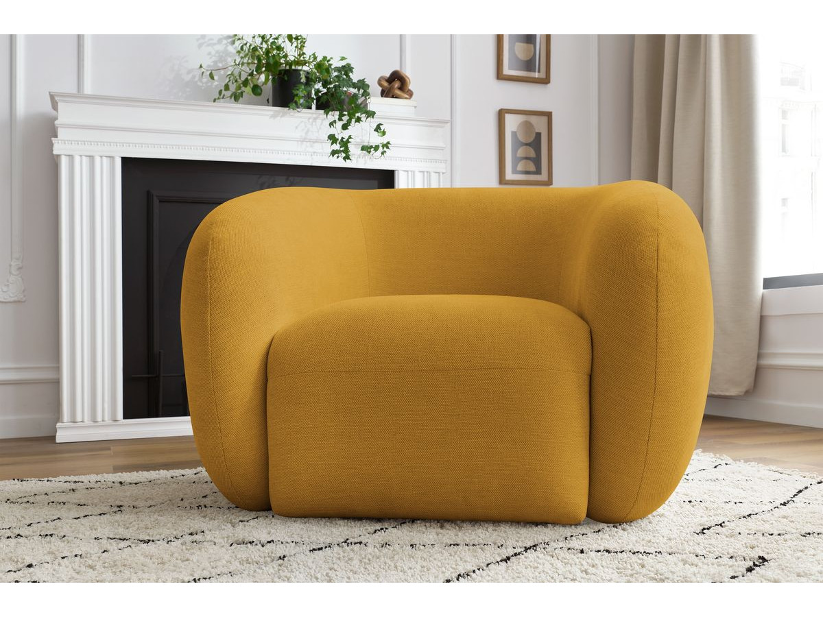 Fauteuil CELINE tissu lisse
