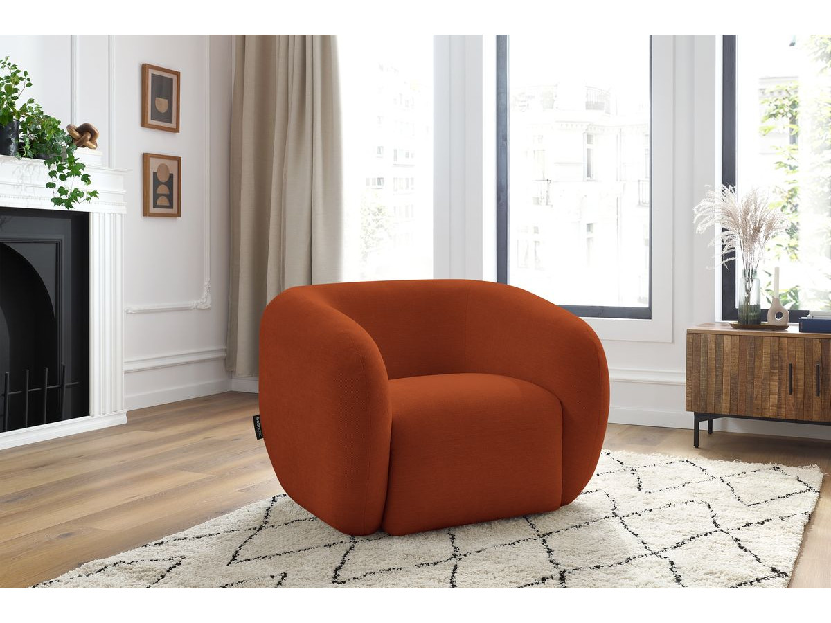 Fauteuil CELINE tissu lisse