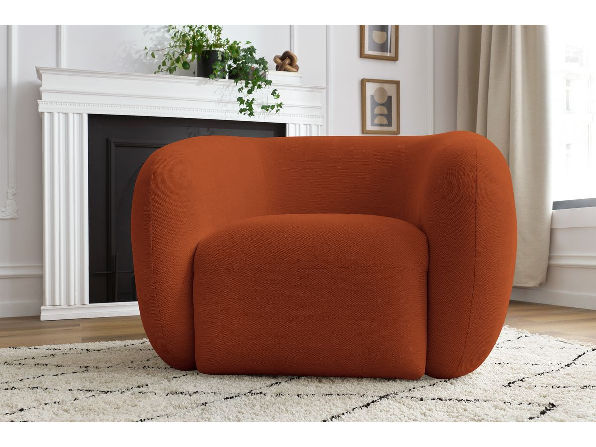 Fauteuil CELINE tissu lisse