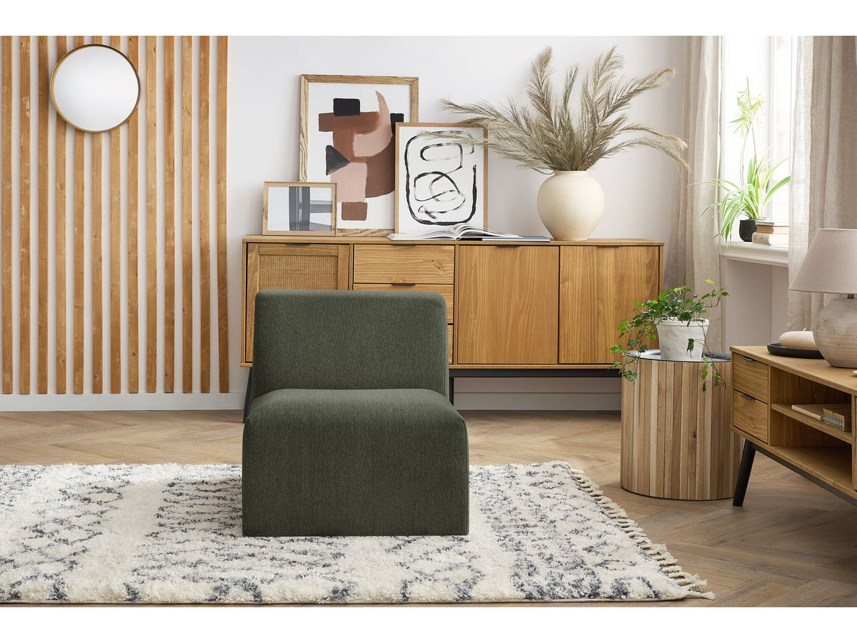 Chauffeuse 1 place sans accoudoir pour canapé modulable GUSTAVE