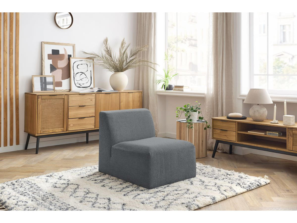 Chauffeuse 1 place sans accoudoir pour canapé modulable GUSTAVE