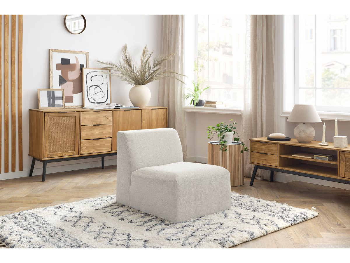 Chauffeuse 1 place sans accoudoir pour canapé modulable GUSTAVE