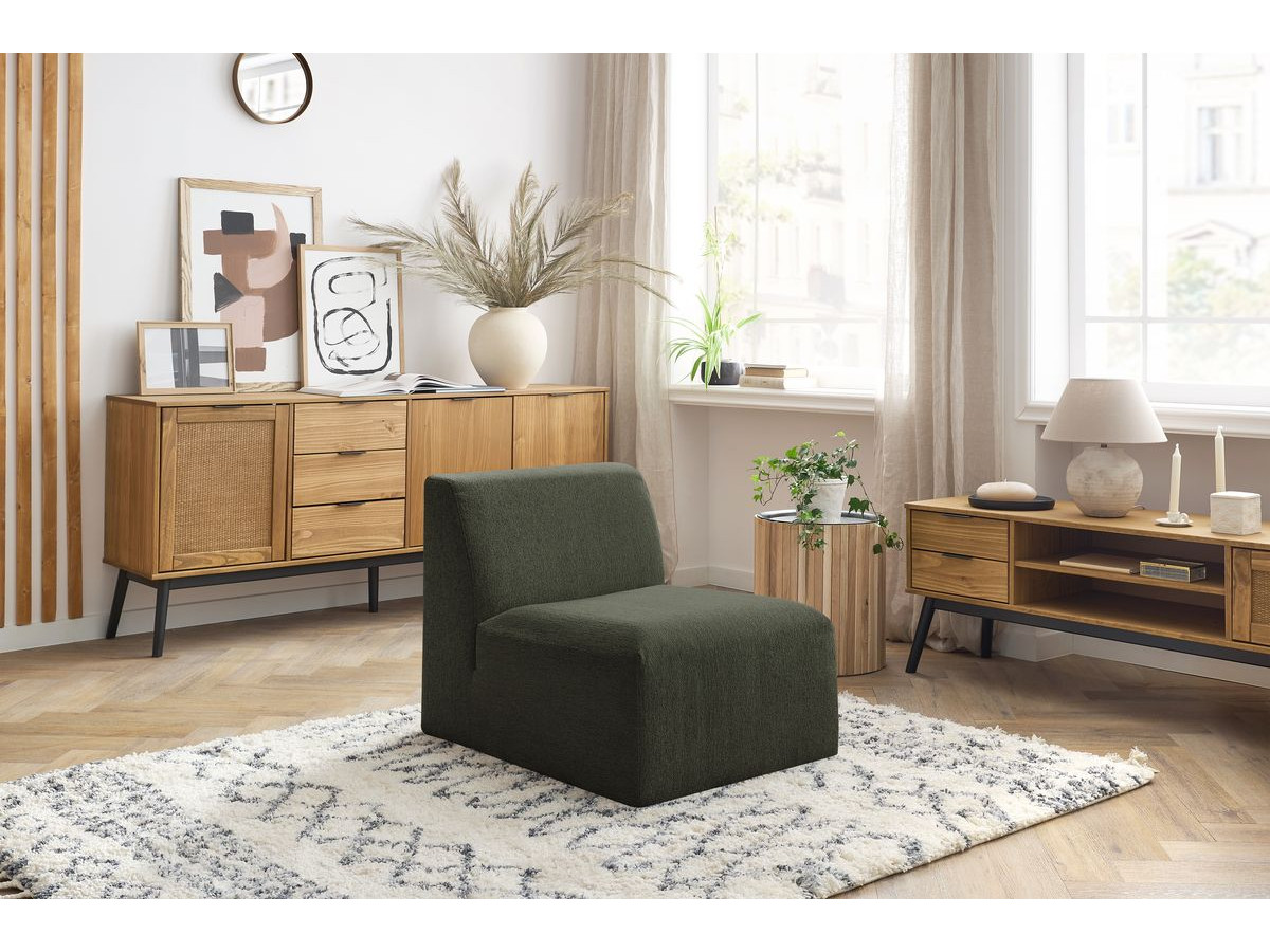 Chauffeuse 1 place sans accoudoir pour canapé modulable GUSTAVE