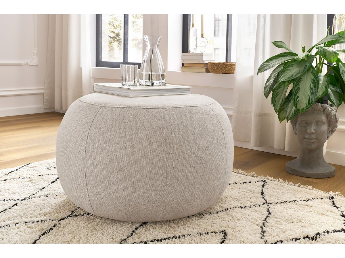 Pouf ALESIA tissu chiné