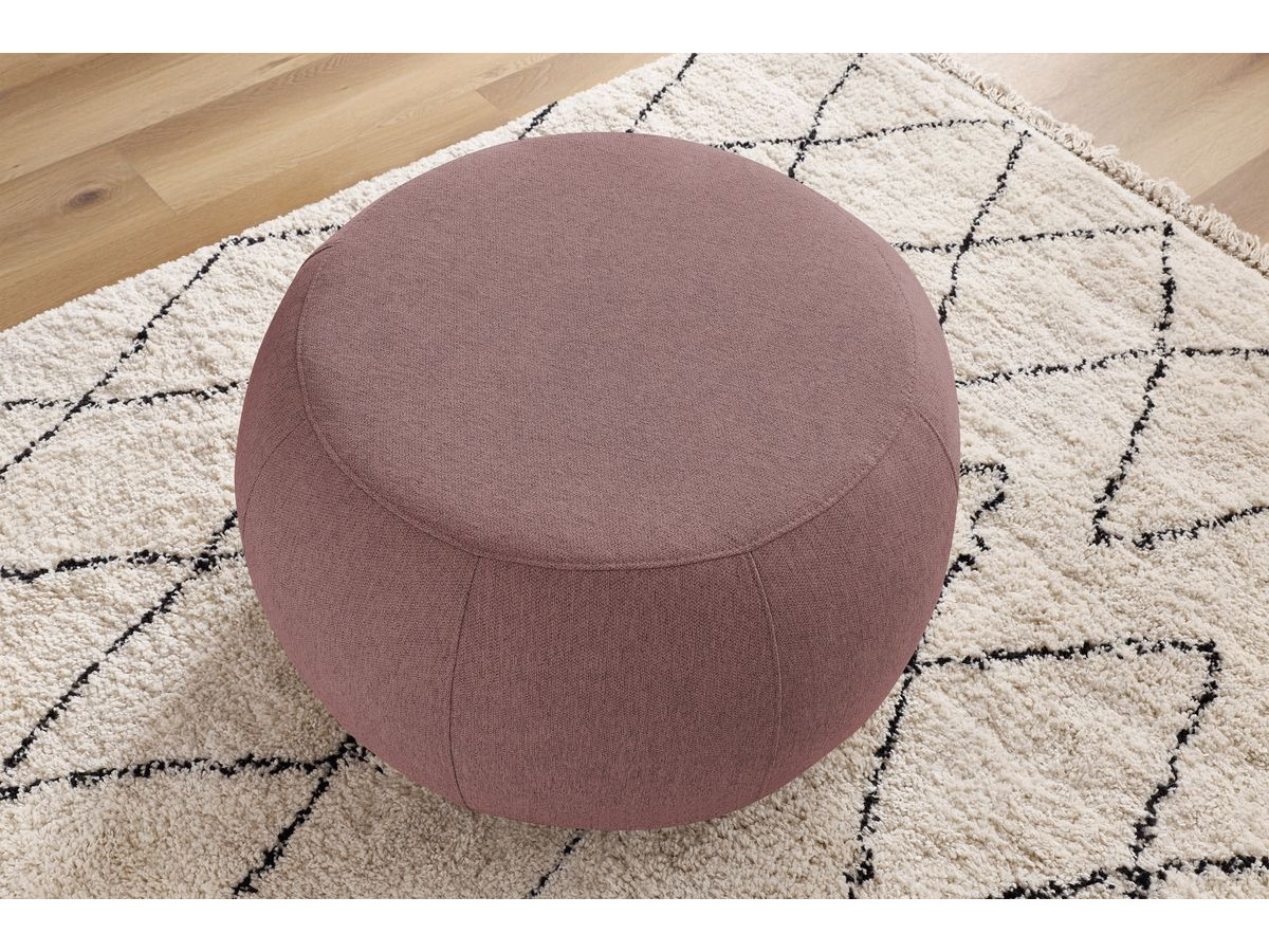 Pouf ALESIA chiné rose — vue 5