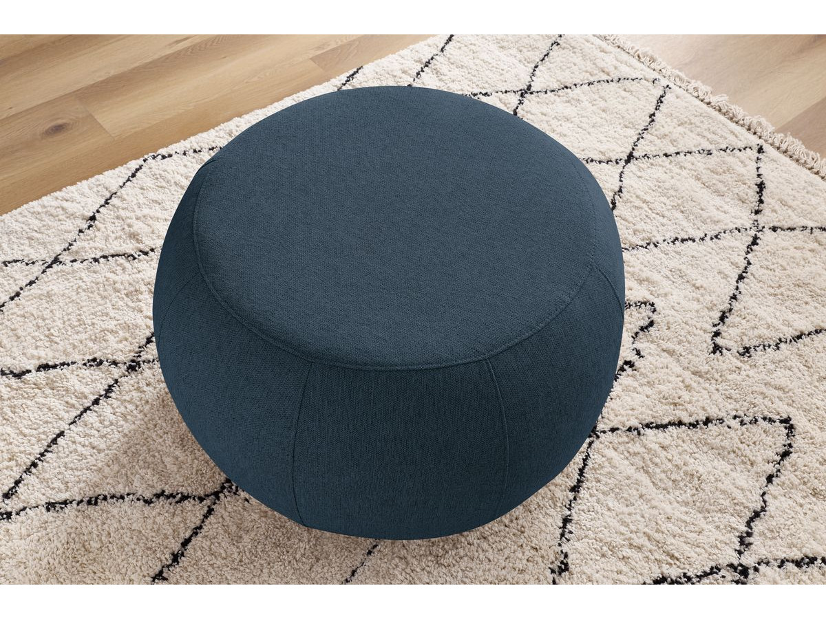 Pouf ALESIA chiné bleu foncé — vue 5