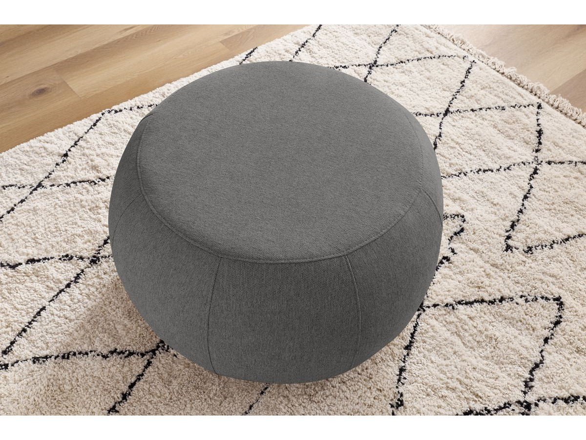 Pouf ALESIA chiné gris foncé — vue 5