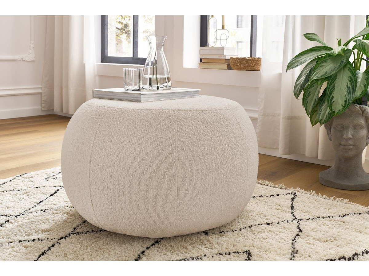 Pouf ALESIA bouclette beige