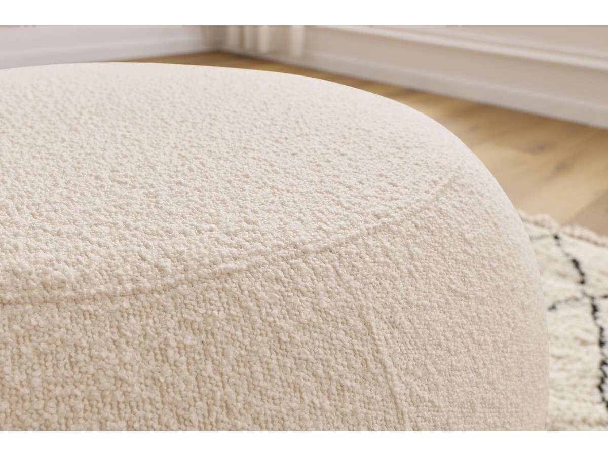 Pouf ALESIA bouclette beige — vue 6