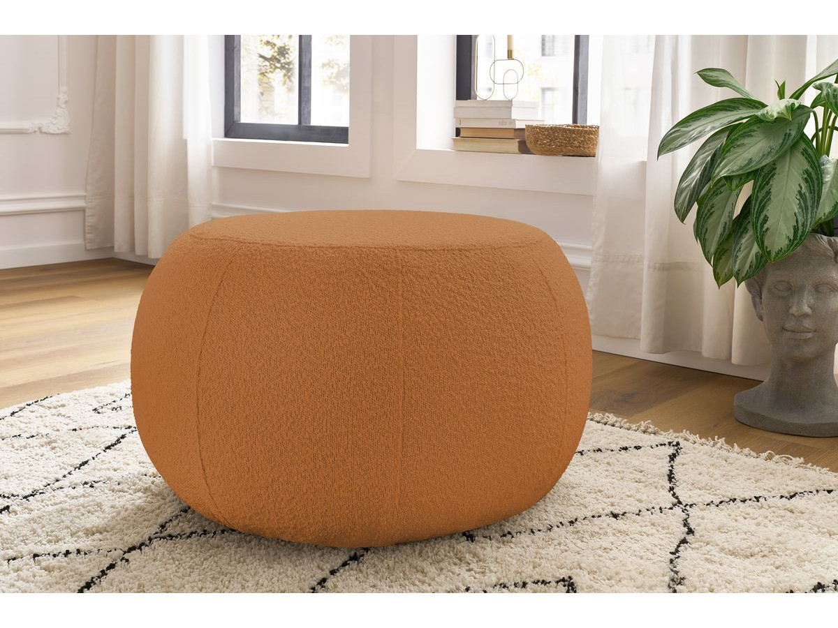 Pouf ALESIA bouclette jaune — vue 4