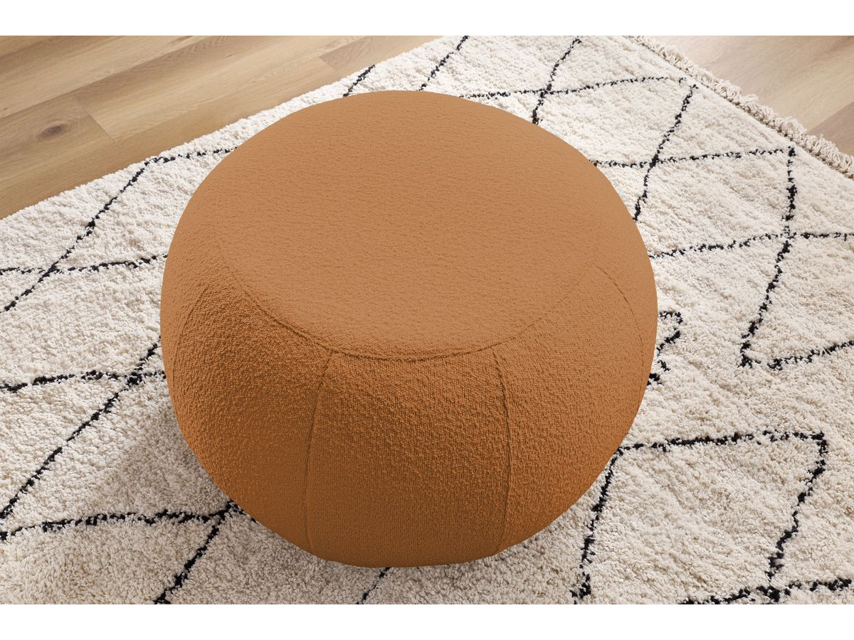 Pouf ALESIA bouclette jaune — vue 5