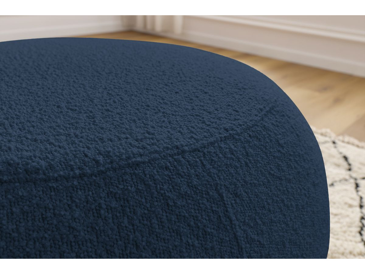 Pouf ALESIA bouclette bleu foncé — vue 6