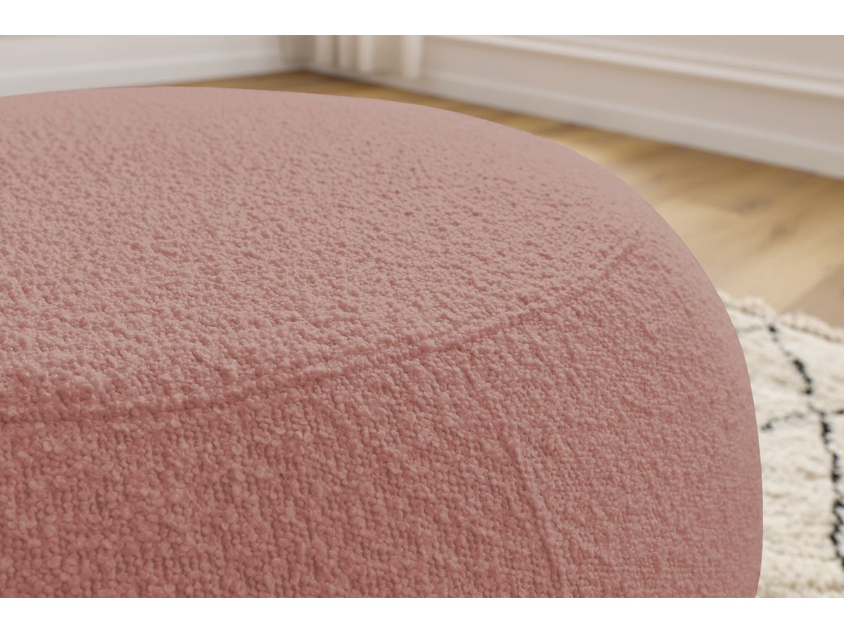 Pouf ALESIA bouclette rose — vue 6