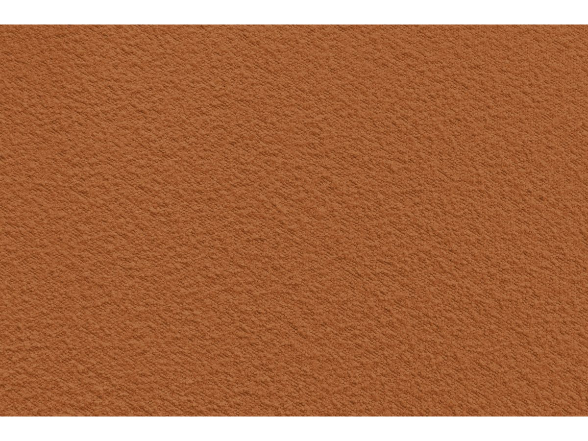 Canapé d'angle fixe ALESIA tissu bouclette avec pouf