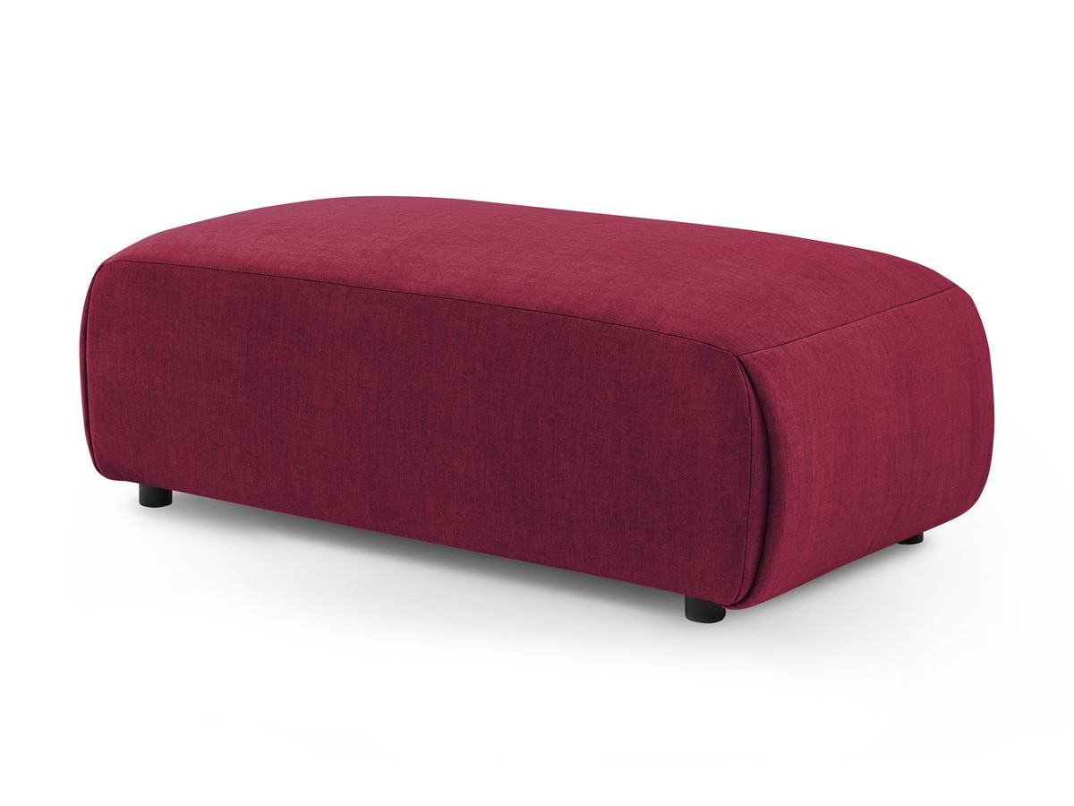 JEANNE kleine poef in fluwelen stof