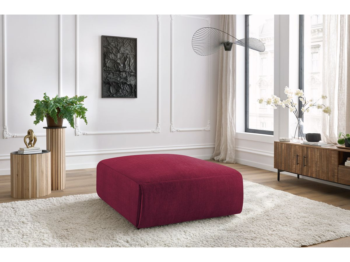 Grote JEANNE poef in fluwelen stof