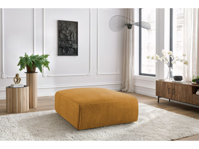 Pouf grand JEANNE tissu velours