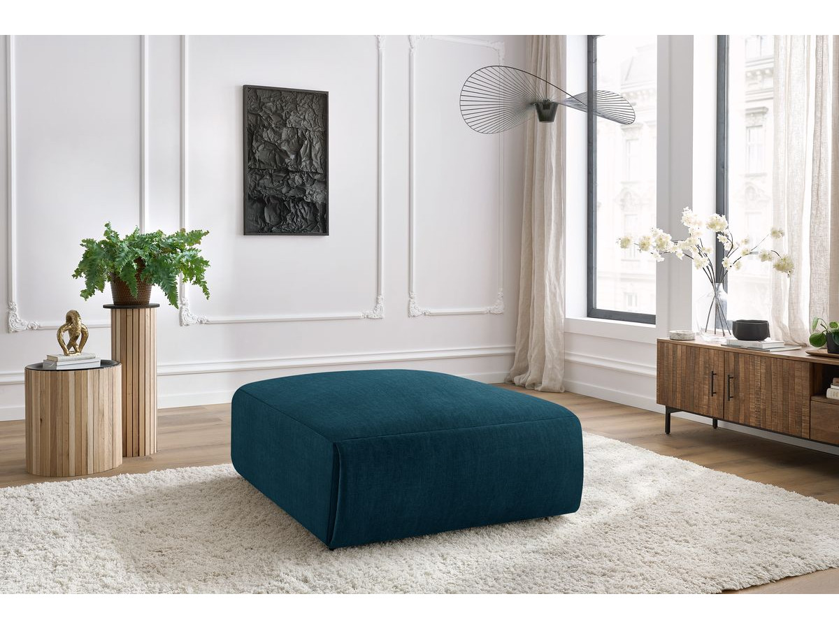 Pouf grand JEANNE tissu velours