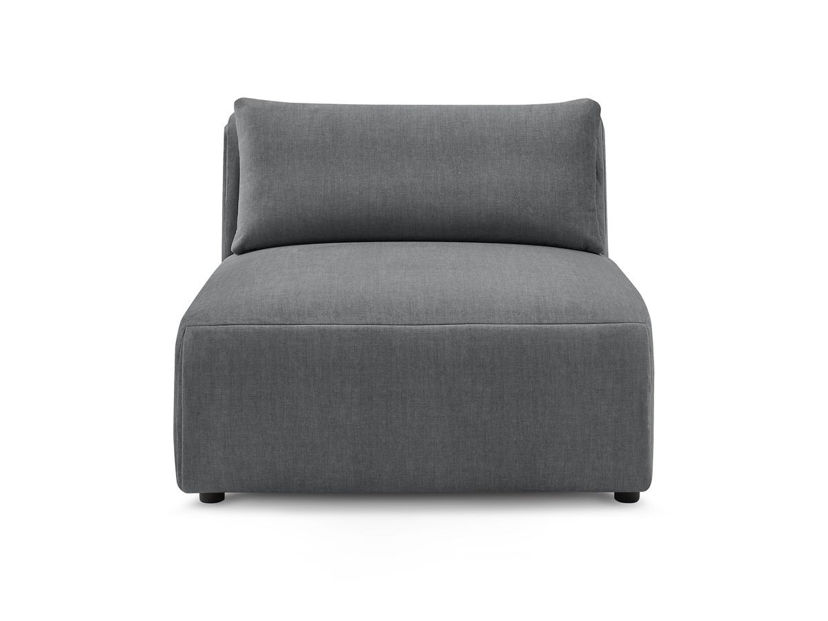 1-zits fauteuil zonder armleuningen voor modulaire bank JEANNE in fluwelen stof
