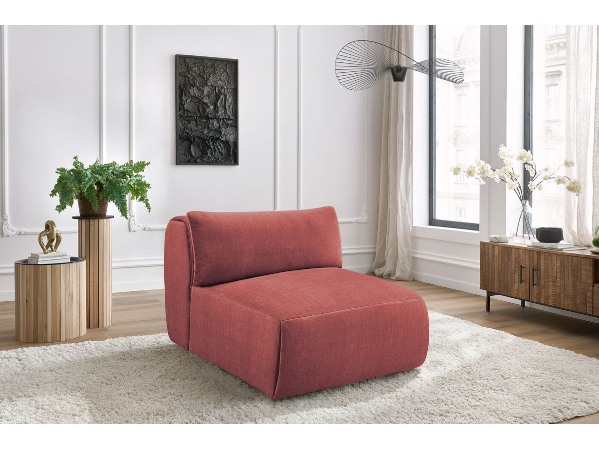 1-zits fauteuil zonder armleuningen voor modulaire bank JEANNE in fluwelen stof