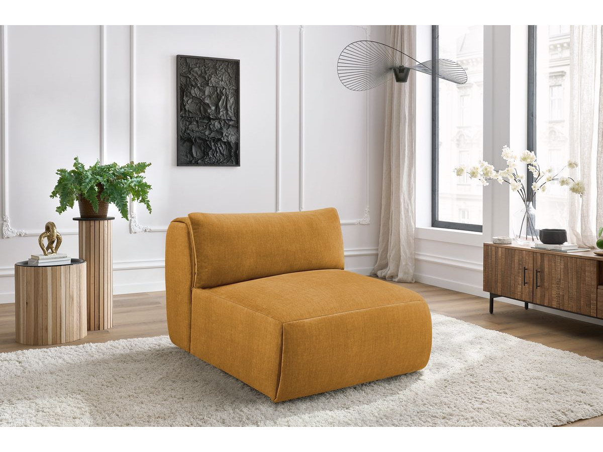 1-zits fauteuil zonder armleuningen voor modulaire bank JEANNE in fluwelen stof