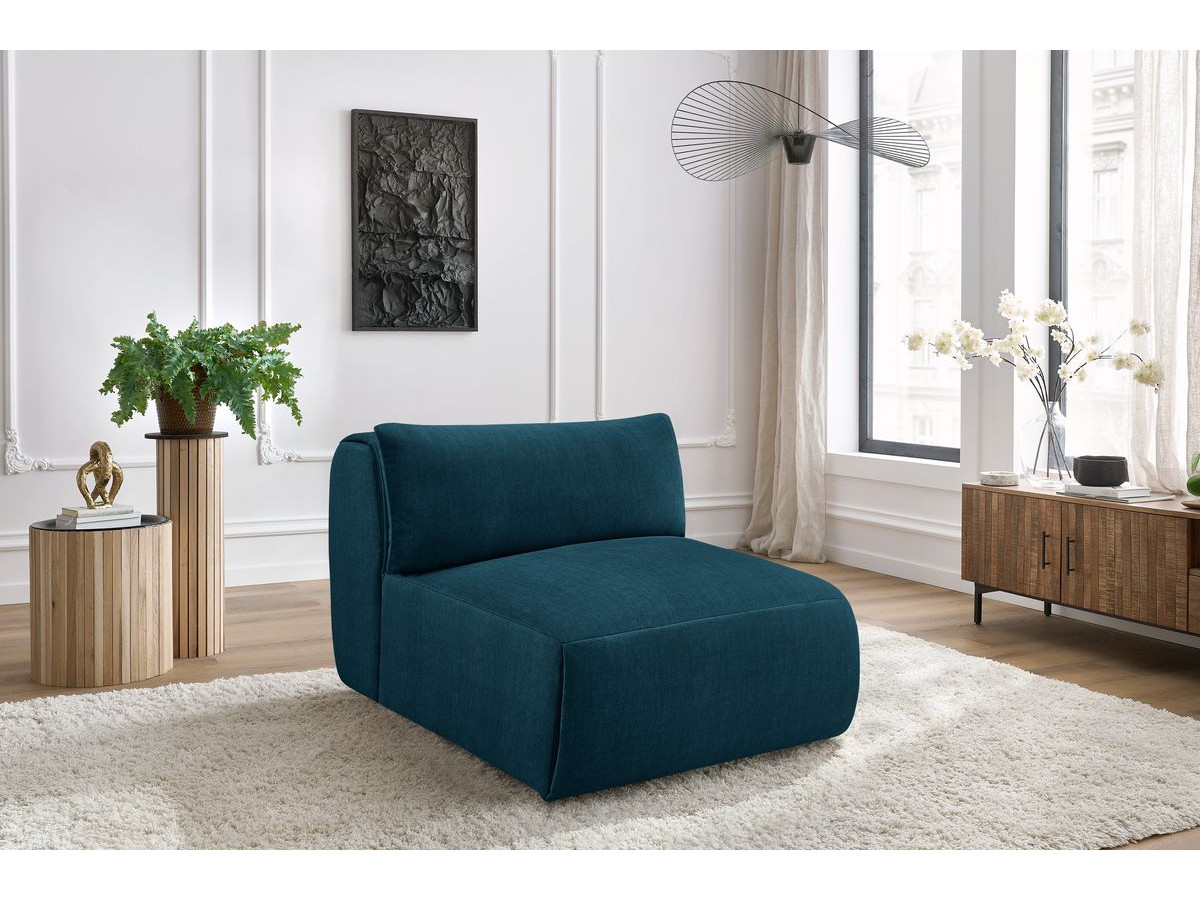 1-zits fauteuil zonder armleuningen voor modulaire bank JEANNE in fluwelen stof