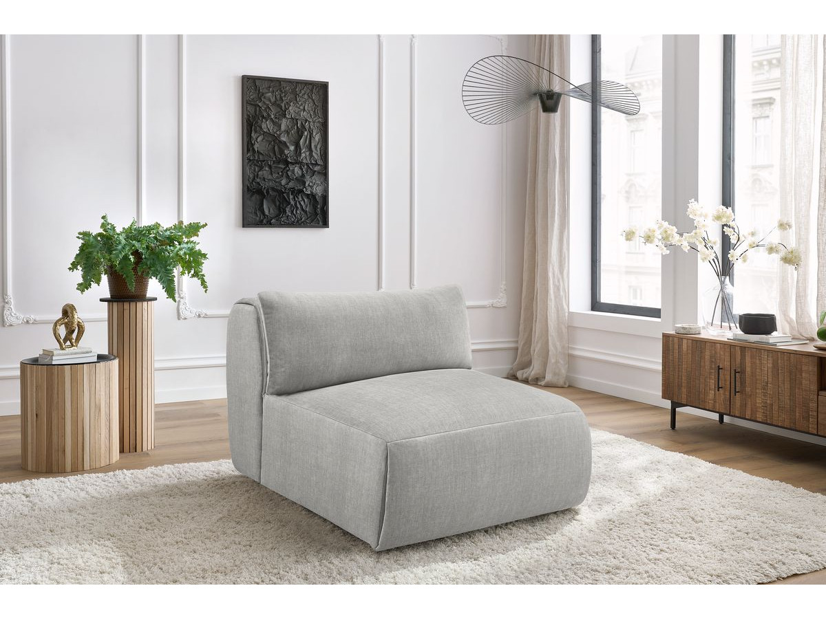 1-zits fauteuil zonder armleuningen voor modulaire bank JEANNE in fluwelen stof
