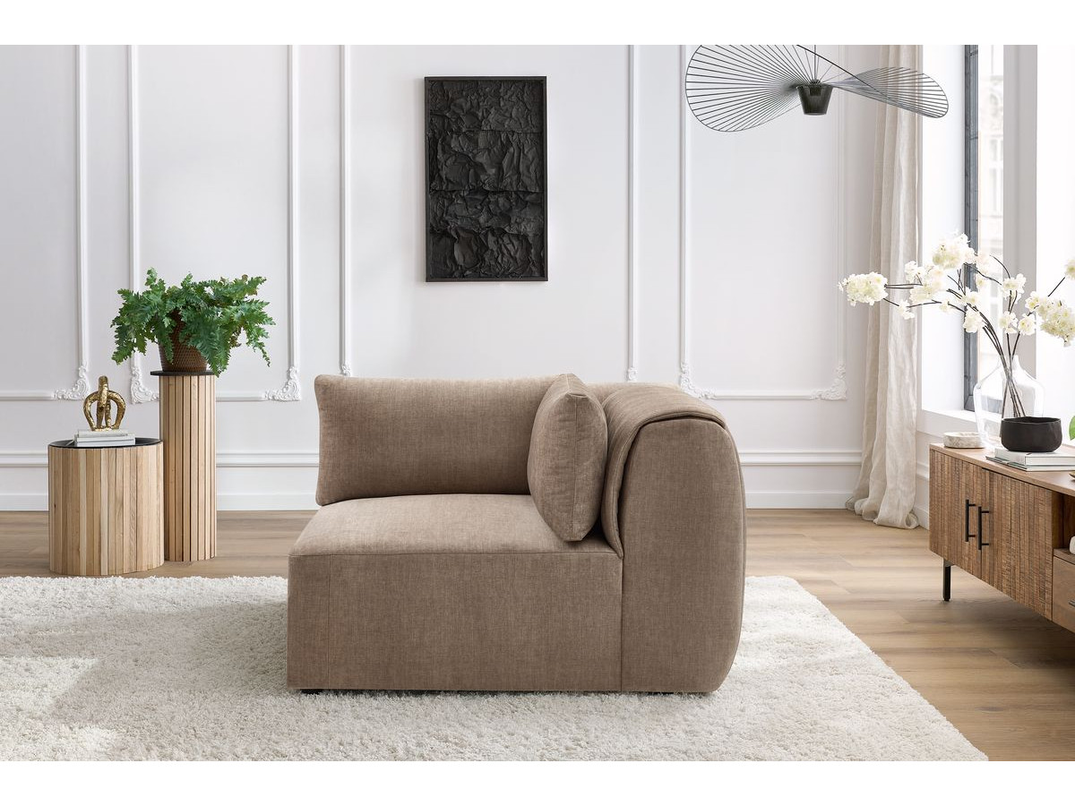 Angle pour canapé modulable JEANNE tissu velours