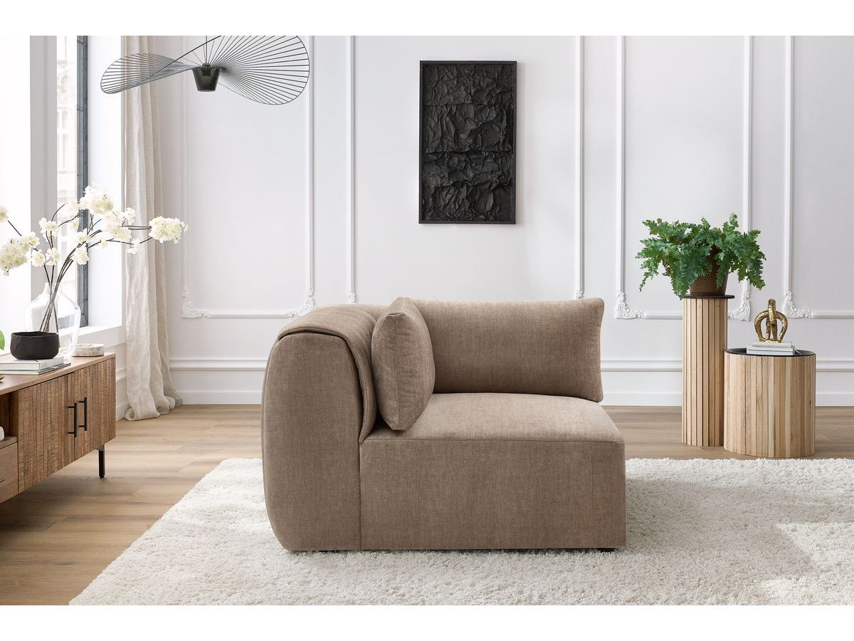 Angle pour canapé modulable JEANNE tissu velours