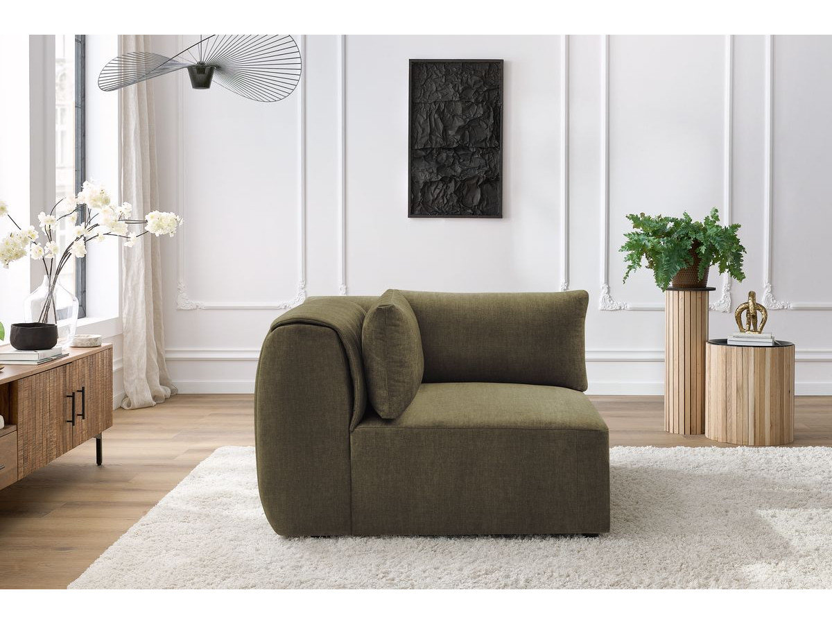 Angle pour canapé modulable JEANNE tissu velours