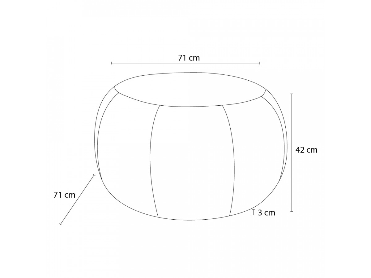 Pouf ALESIA tissu bouclette