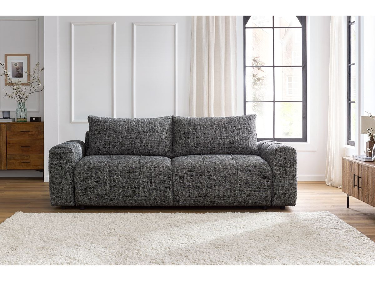 Canapé droit convertible coffre ARSENE gris foncé — vue 6