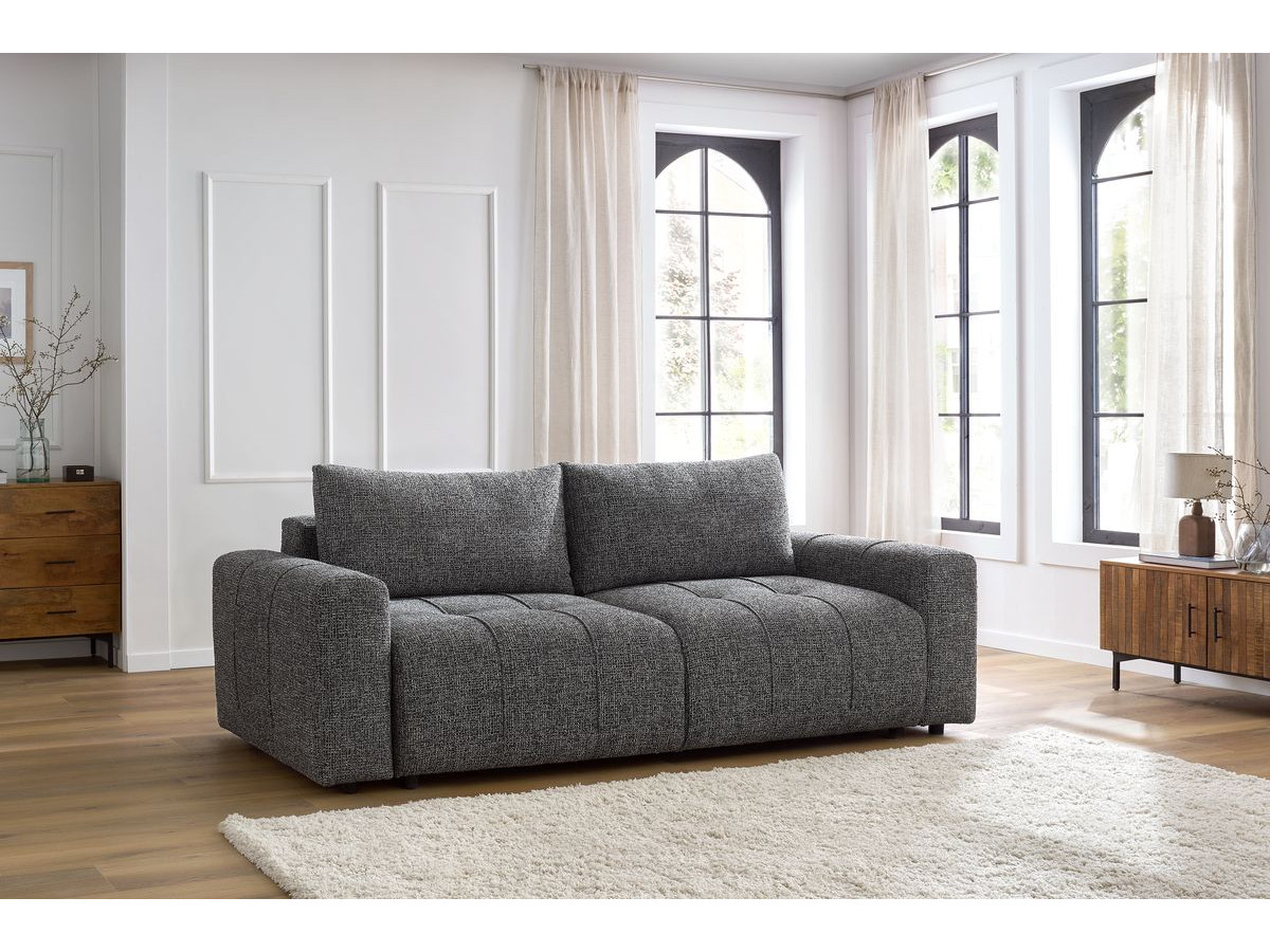 Canapé droit convertible coffre ARSENE gris foncé — vue 5