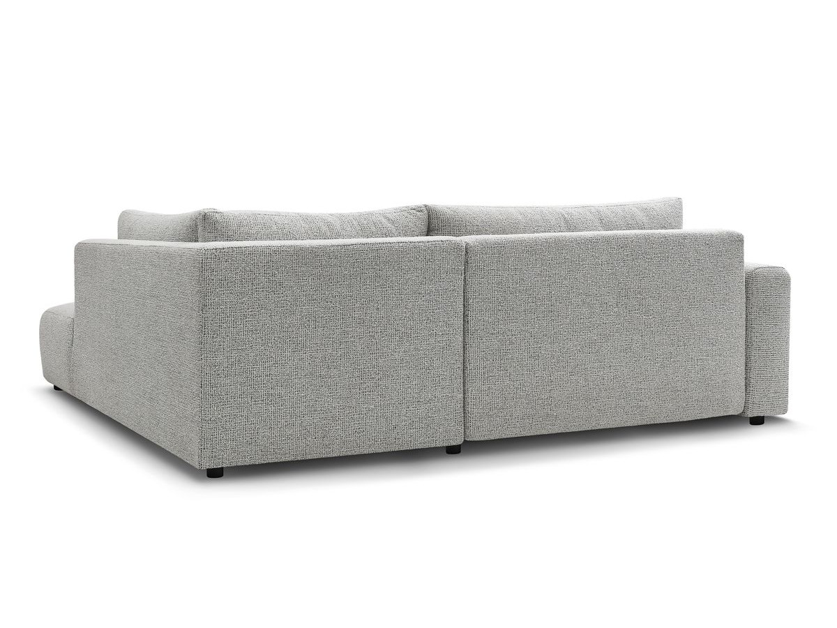 Canapé d'angle L convertible coffre ARSENE avec pouf