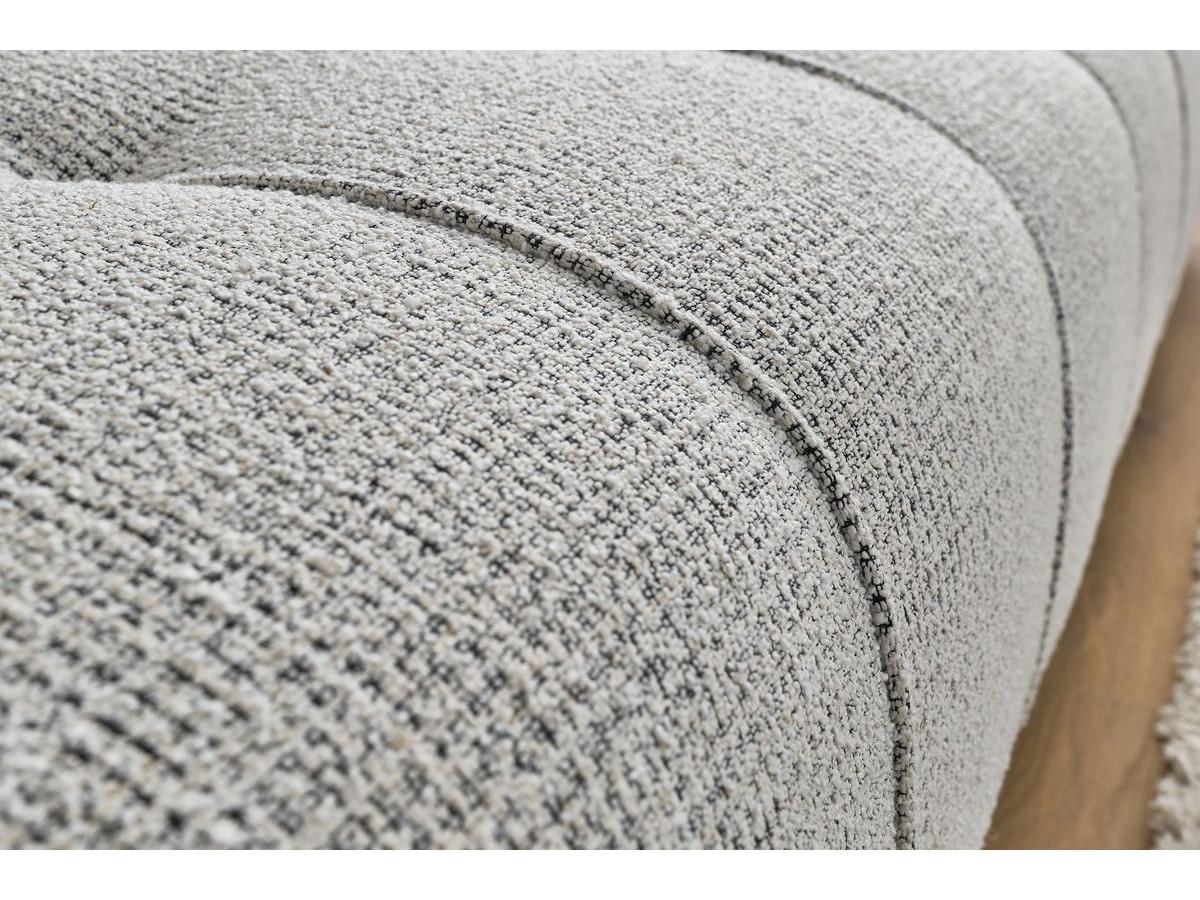Canapé panoramique convertible coffre ARSENE avec pouf